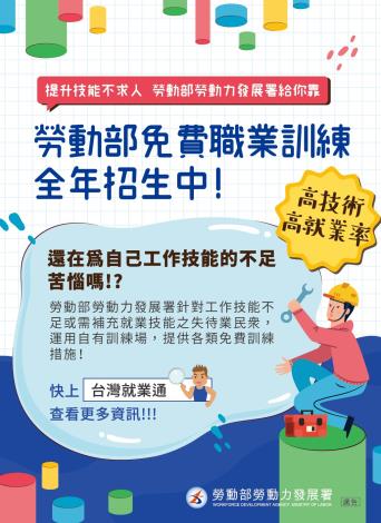 附圖_勞動部勞動力發展署自辦職前訓練簡介