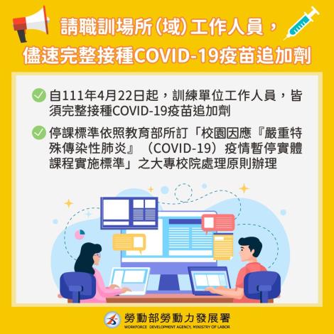 1110419勞動部勞動力發展署新聞稿(附圖)_職業訓練防疫管理指引圖卡