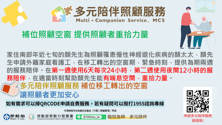1140616勞動力發展署新聞稿(附圖1)_多元陪伴照顧服務試辦計畫個案圖卡