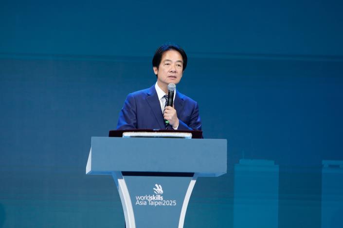1_總統賴清德親臨2025亞洲技能競賽開幕典禮致詞。