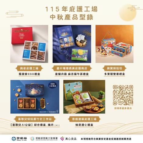 1150824勞動力發展署新聞稿(附圖2)_115年庇護工場中秋產品型錄。
