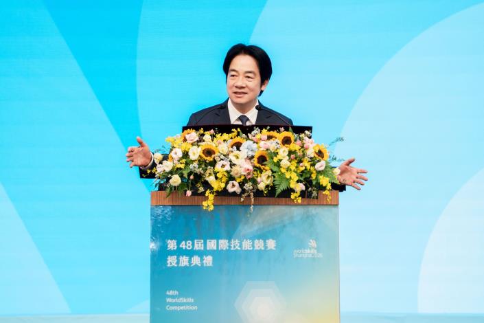 1150915勞動力發展署新聞稿(附圖1)_總統賴清德親臨第48屆國際技能競賽授旗典禮致詞