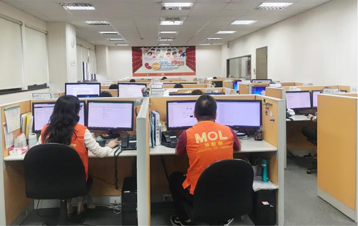 1955勞工諮詢專線工作人員值機實況2